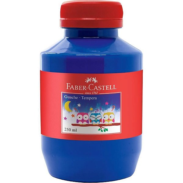 Tinta Guache 250Ml Azul Faber-Castell