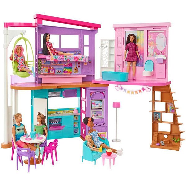 Barbie estate Casa de fÉrias da malibu Unidade Hcd50 Mattel