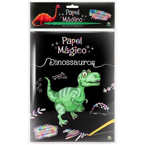 Papel a4 color Papel magico dinossauro 5fls Pacote 1168045 Todolivro