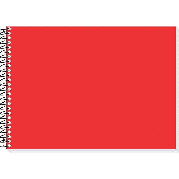 Caderno desenho univ capa dura Vermelho liso 96f espiral Pct.c/04 2235 Tamoio