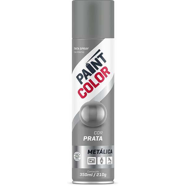 Tinta spray Paintcolor 400ml metalica pra Unidade 551.0139 Baston