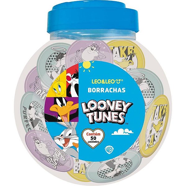 Borracha decorada Looney tunes 3cores Pote-50 75048 Leonora