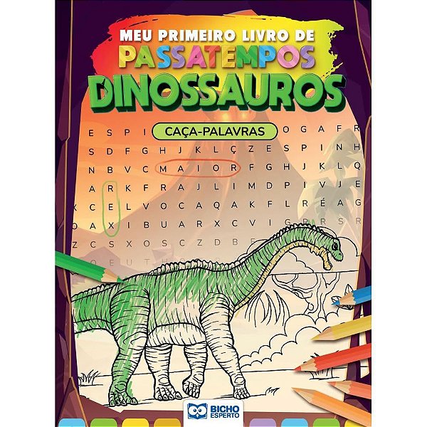 Livro de atividades Passatempo dinossauros 4titulo Pct.c/04 35984 Bicho esperto
