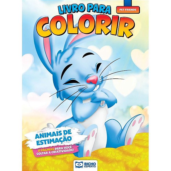 Livro infantil colorir Pet friends 8pg 4 titulos Pct.c/08 35021 Bicho esperto