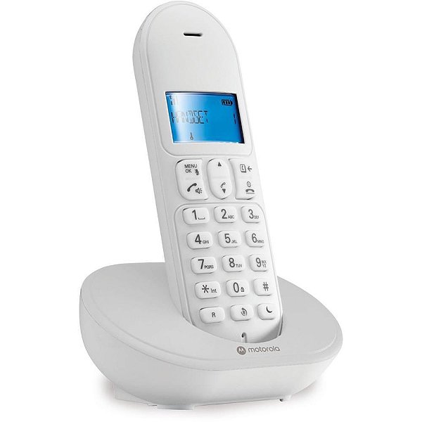 Aparelho telefonico sem fio Digital dect c/id viva voz bco Unidade Mt150w Motorola