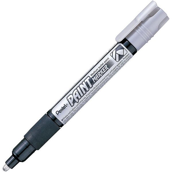 Marcador artistico Paint marker 4.0mm prata Blister Sm/mmp20-z Pentel