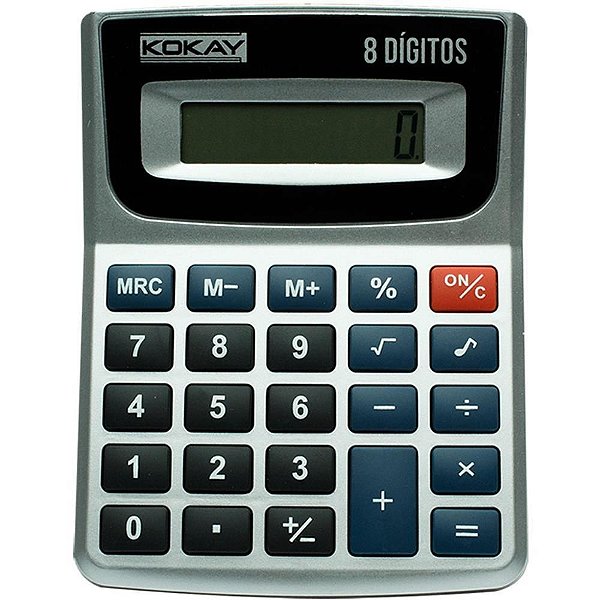 Calculadora de mesa 8 digitos prata Unidade 056-0062 Santana centro
