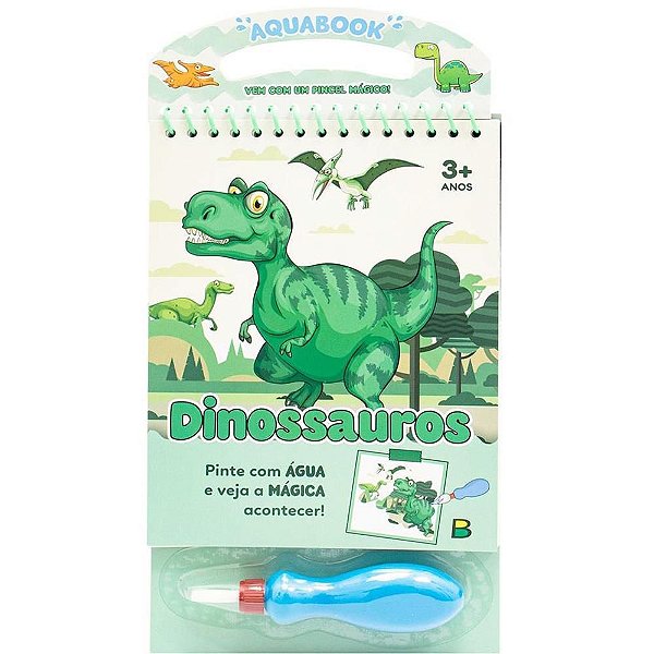 Livro aquabook Dinossauro 25x14,2cm 10pag Unidade 1165143 Todolivro