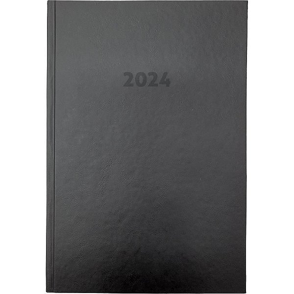 Agenda 2024 Diaria 328f. 138x200mm preta Pct.c/04 75502-24 Jandaia