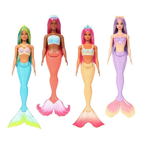 Barbie fantasy Sereias c/ cabelo colorido (s) Unidade Hrr02 Mattel