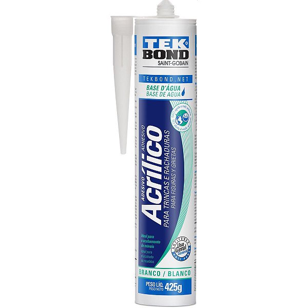 Adesivo De Silicone Acrílico Selador Trincas 425G Tekbond