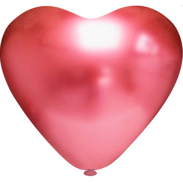 Balão Coração N.010 Coração Platino Vermelho Riberball