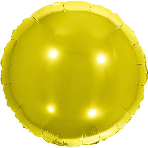 Balão Metalizado Redondo Dourado 45Cm. Make+