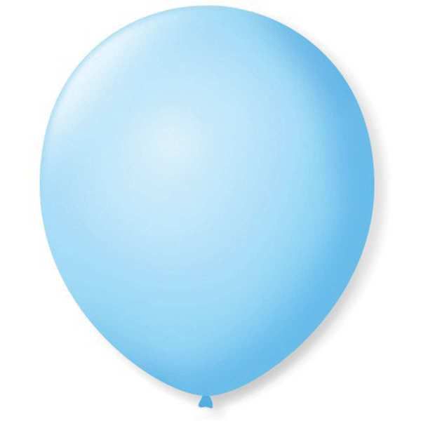 Balão Para Decoração Redondo N.09 Azul Baby São Roque