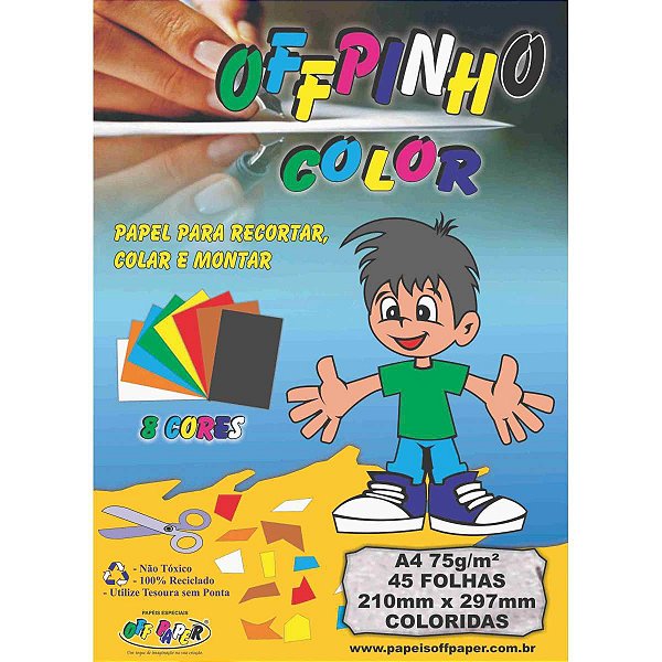 Bloco Para Educação Artística Offpinho Color A4 75G 45Fls. Off Paper
