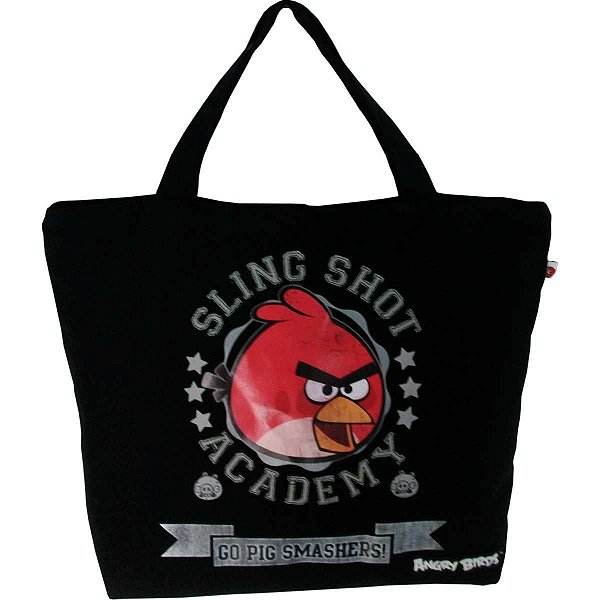 Bolsa Shopping Bag/tote Angry Birds 1Bolso Preta Santino