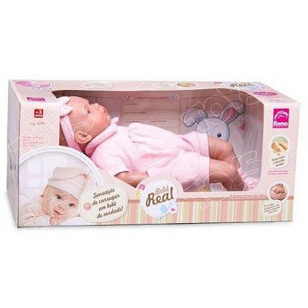 Boneca Bebê Real 52Cm. Roma