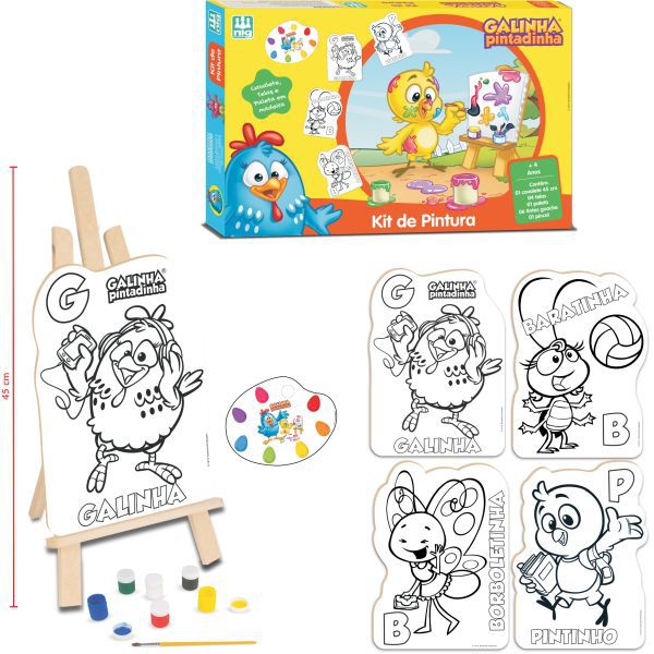 Brinquedo Para Colorir Galinha Pintadinha  Kit Pintur Brinquedos Nig