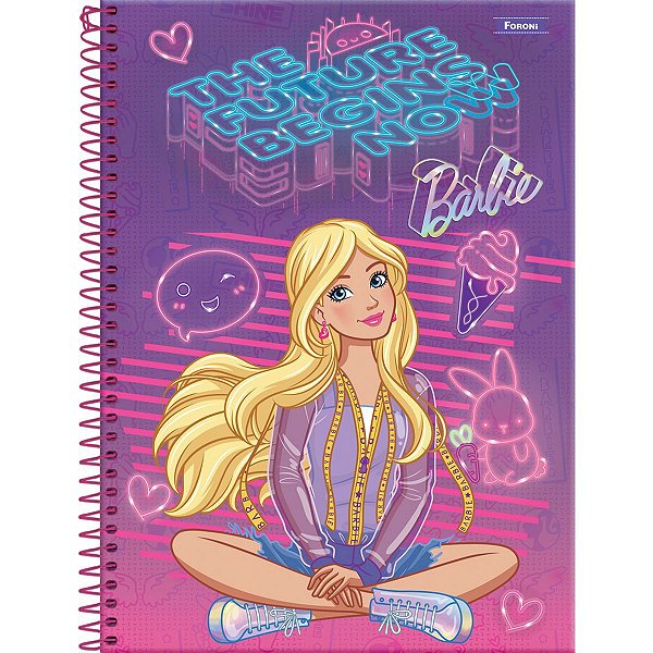 Caderno 01X1 Capa Dura 2021 Barbie 80Fls Foroni