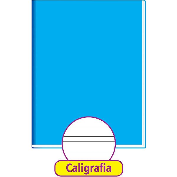 Caderno Caligrafia Capa Dura Liso 48Fl Brochurao Azul Tamoio