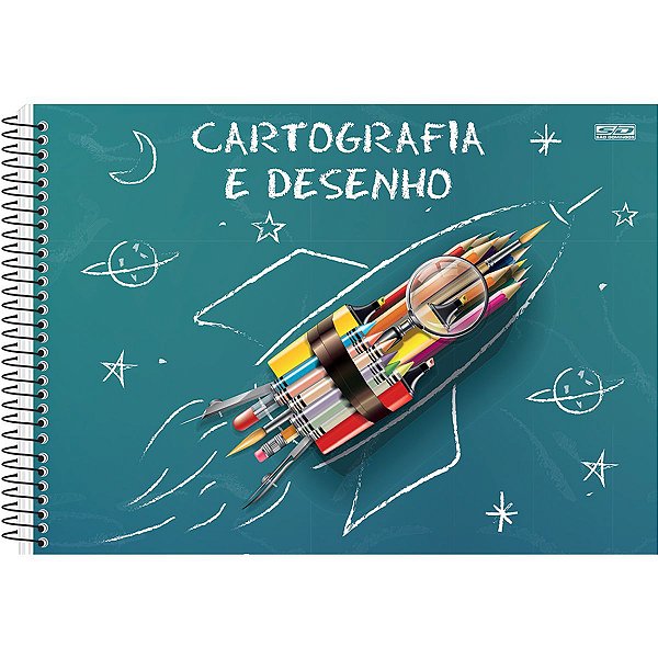 Caderno Desenho Univ Capa Dura Espiral 60F São Domingos