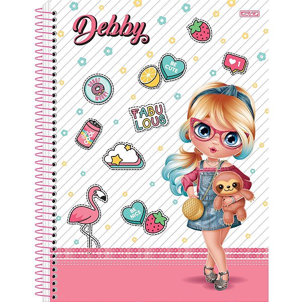 Caderno Espiral 1/4 Capa Dura Debby 80F São Domingos