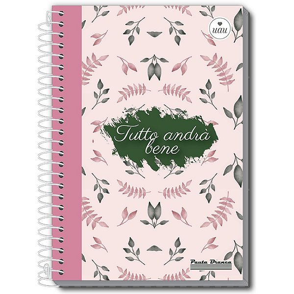 Caderno Espiral 1/4 Capa Dura Uau Feminino 96Fls. Pauta Branca