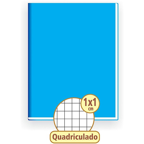 Caderno Quadriculado 1/4 1X1Cm 96F Brochura Capa Dura Tamoio