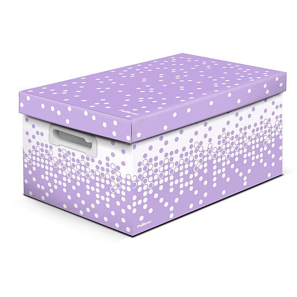 Caixa Organizadora Decorada Dots Ll Pastel Gd 43X31X24Cm. Polibras