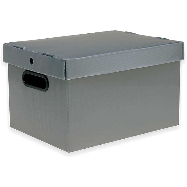 Caixa Organizadora Prontobox Prata 360X265X230 Md Polycart