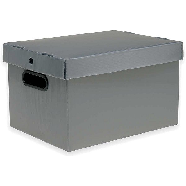 Caixa Organizadora Prontobox Prata 440X320X260 Gd Polycart