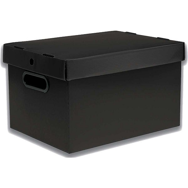 Caixa Organizadora Prontobox Preta 360X265X230 Md Polycart