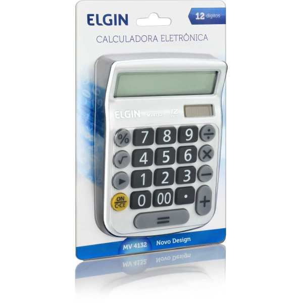 Calculadora De Mesa 12Dig.visor Lcd Solar/bat Bran Elgin