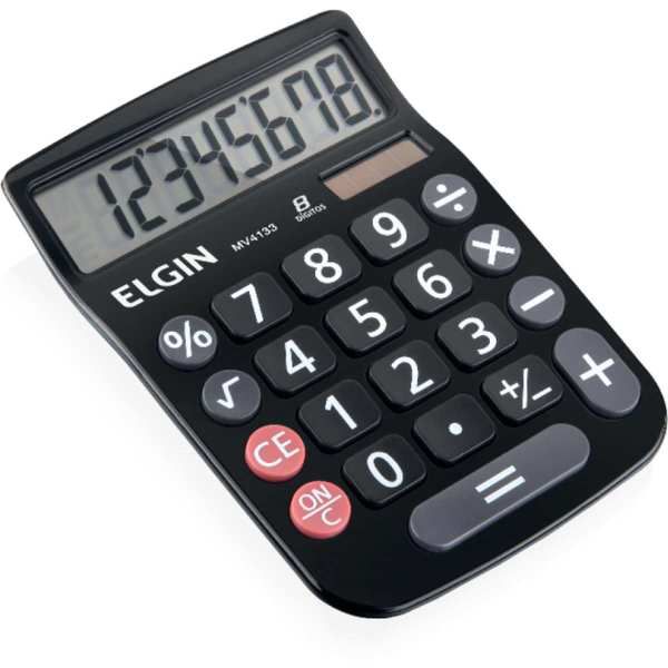 Calculadora De Mesa 12Dig.visor Lcd Solar/bat Pret Elgin