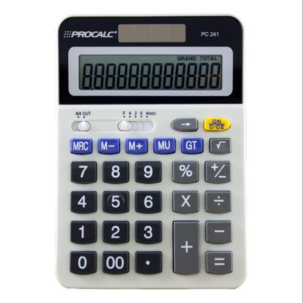 Calculadora De Mesa 12Digitos Mod.pc241 Bat/solar Procalc