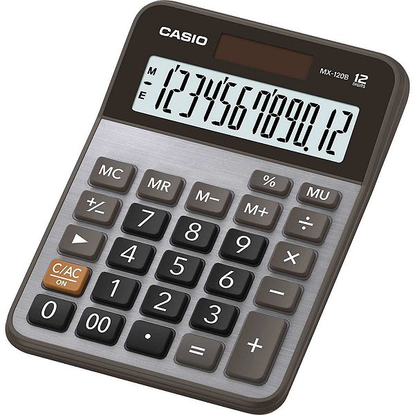 Calculadora De Mesa Mx120B-S4-Dc Metalizada 12Dig. Casio