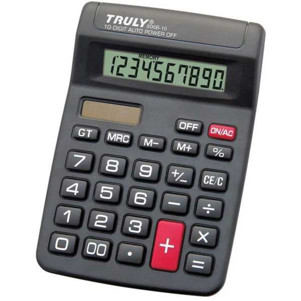 Calculadora De Mesa Trully 10Dig.preta Mod.806B-10 Procalc