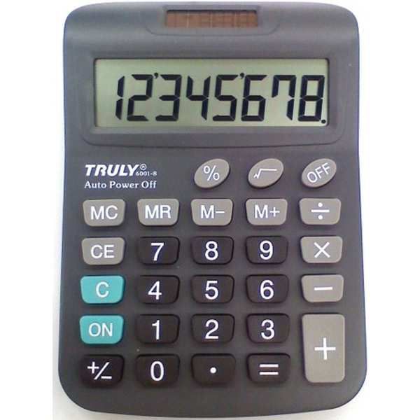Calculadora De Mesa Trully 8Dig.visor Gr.prata Procalc