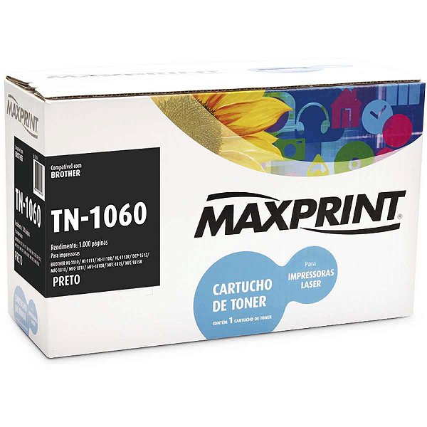 Cartucho De Toner Comp.brother Tn1060 Preto Maxprint