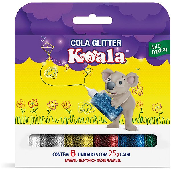 Cola Com Glitter Koala 6 Cores Delta