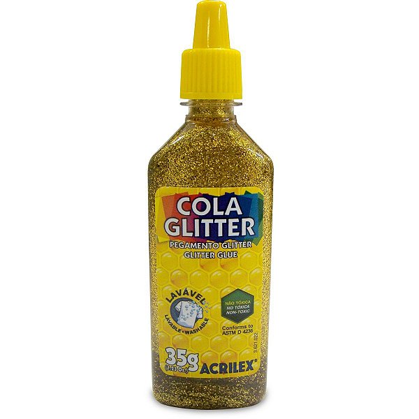 Cola Com Glitter Tubo 35G. Ouro Acrilex