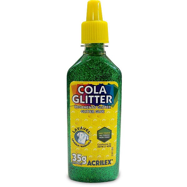 Cola Com Glitter Tubo 35G. Verde Acrilex