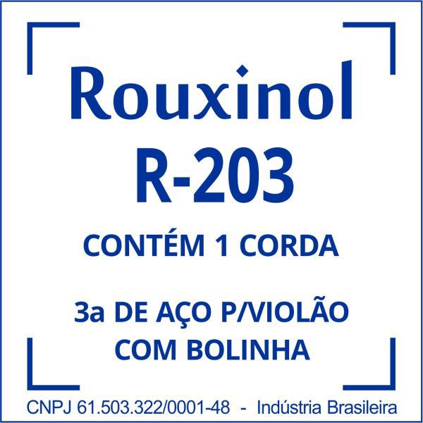 Encordoamento Aço Encapada 3Sol (R20) C/bol Rouxinol