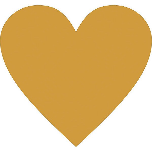 Etiqueta Lisa Com Formas Coração Ouro C/210 Etiquetas Grespan