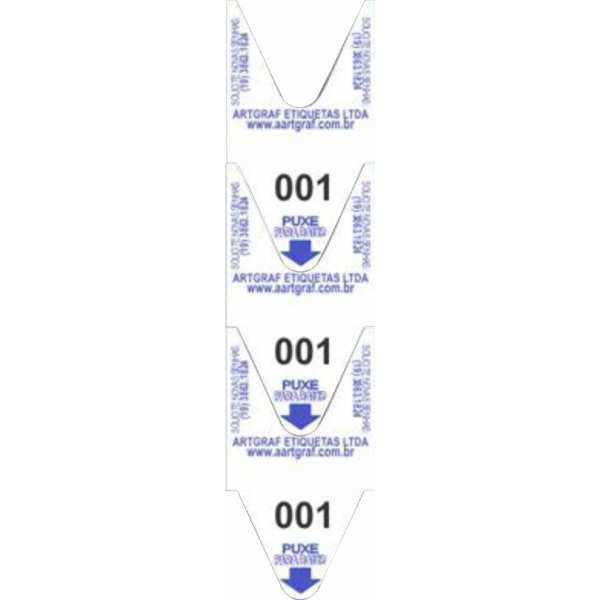 Etiqueta Para Senha Rolo 3 Digitos C/2000 Senha Az Grespan