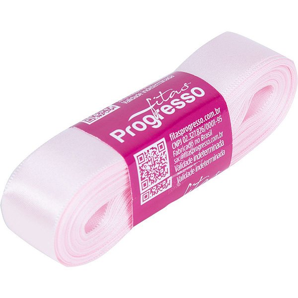 Fita De Cetim 22Mm 10M. Rosa Claro 206 Fitas Progresso