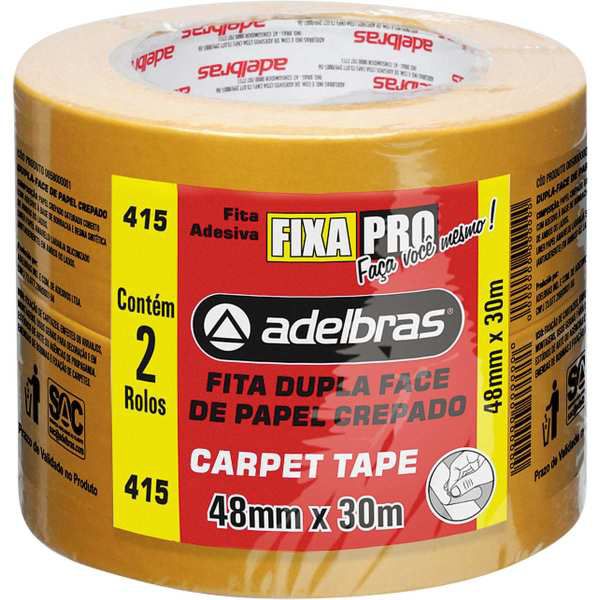 Fita Dupla Face Carpet Tape 48Mmx30M Adelbras