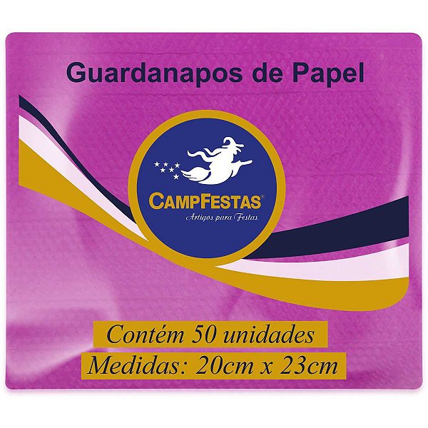 Guardanapo De Papel Pink 20X23Cm 50F Campfestas