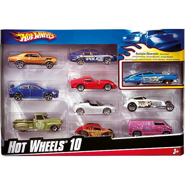 Hot Wheels Hot Wheels C/10 Carrinhos Sort Mattel