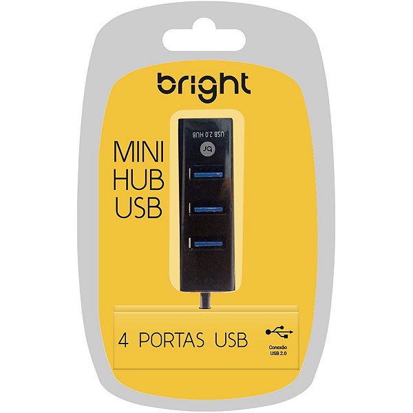 Hub Mini Usb 2.0 1Entr/4Saidas Pto Bright